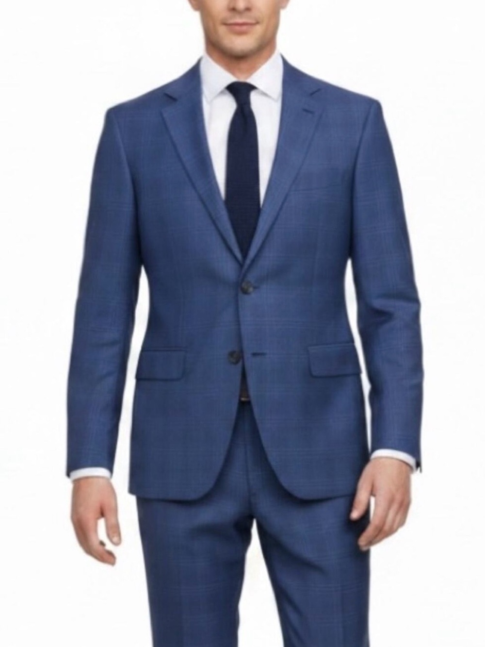 DKNY Sz 38S Royal Blue Plaid Jacket Matching Pants Available Both | NWT